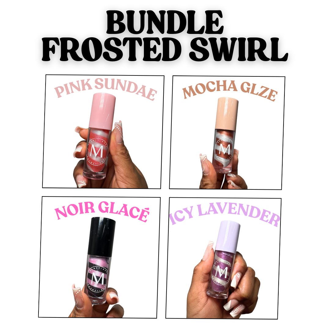 Bundle Lipgloss Frosted Swirl couleurs Millie cosmétiques