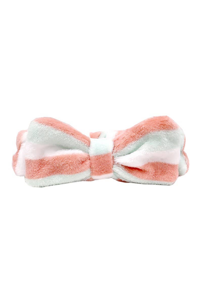 Bandeau à rayures colorées avec nœud
