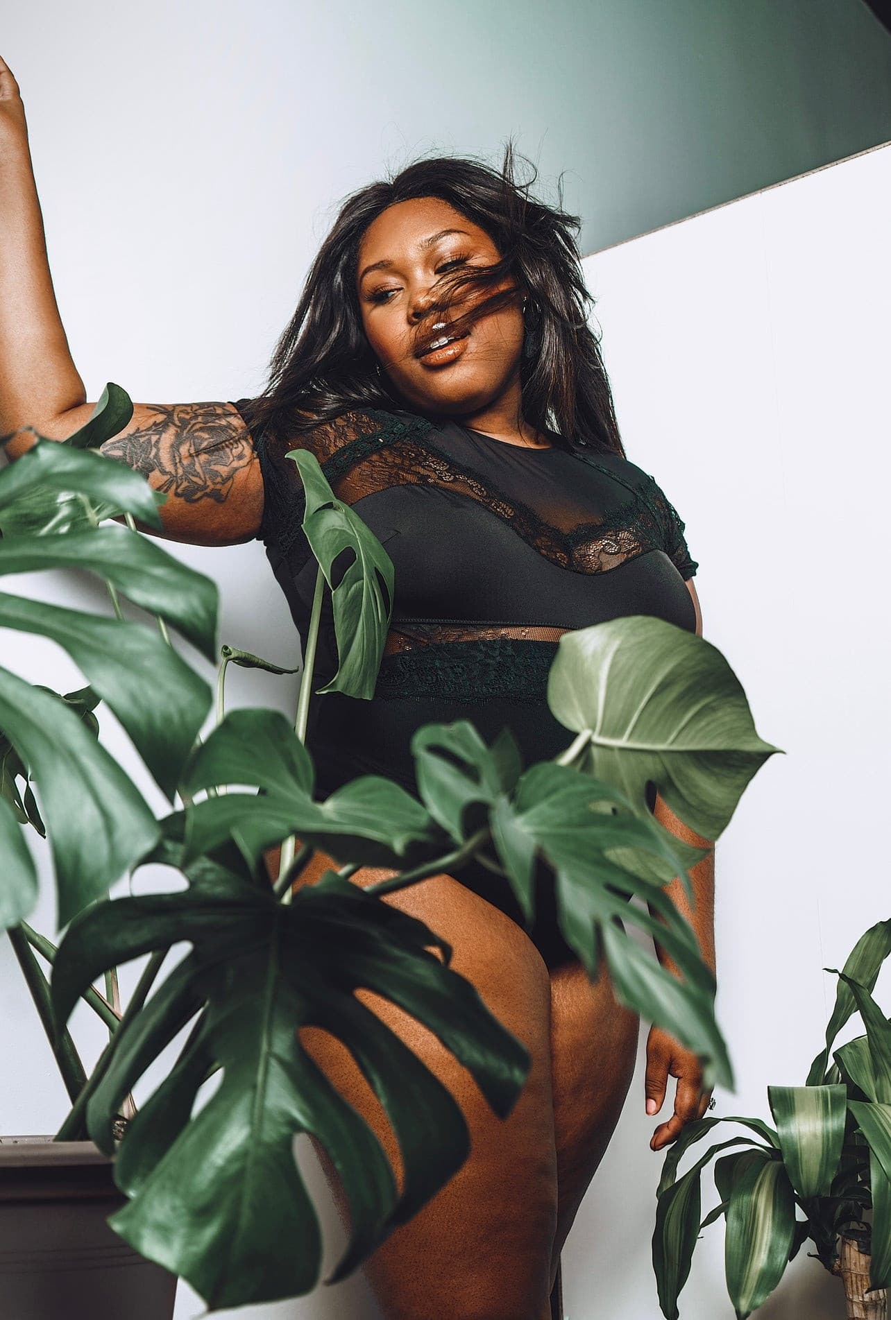Maillot de corps en dentelle Teyana taille plus | Millie Cosmétiques