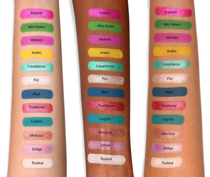 Échantillon de couleur de la palette Rockin' Moroccan Eyeshadow de Millie Cosmétiques