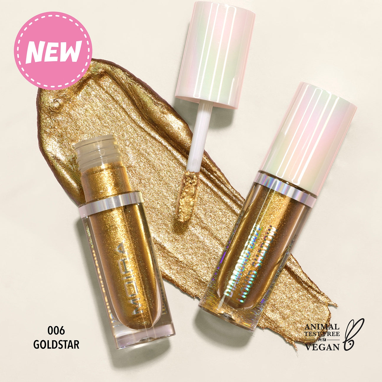 Ombre à paupières liquide diamanté goldstar | Millie Cosmétiques